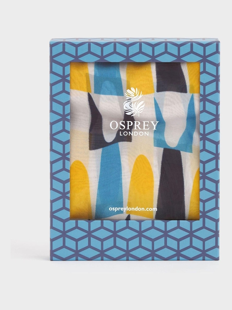 OSPREY LONDON Natural The Malmo Boxed 100% Cotton Scarf - Image 4 of 4 OSPREY LONDON Natural The Malmo Boxed 100% Cotton Scarf - Image 4 of 4