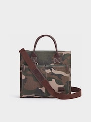 OSPREY LONDON The Maverick Canvas and Leather Workbag with Washbag - Image 1 of 8