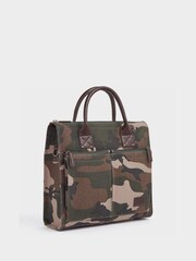 OSPREY LONDON The Maverick Canvas and Leather Workbag with Washbag - Image 3 of 8