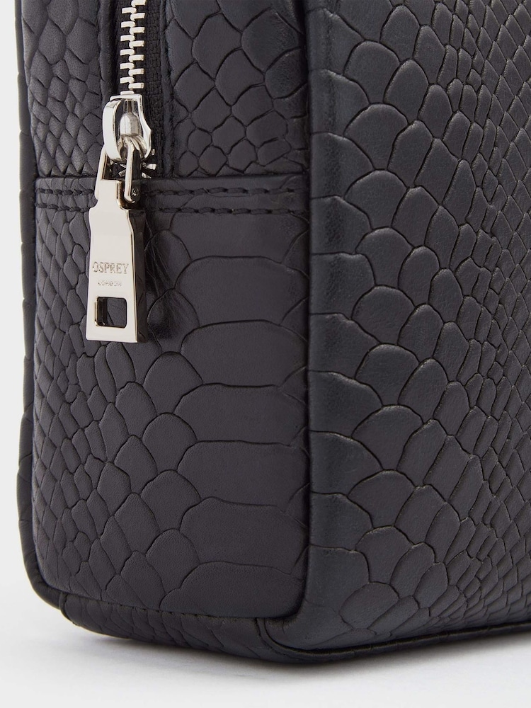 OSPREY LONDON The Nevada Leather Washbag - Image 4 of 4
