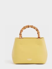 OSPREY LONDON Yellow The Mini Clio Italian Leather Grab Bag - Image 1 of 4