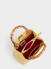 OSPREY LONDON Yellow The Mini Clio Italian Leather Grab Bag - Image 2 of 4