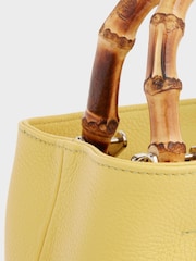 OSPREY LONDON Yellow The Mini Clio Italian Leather Grab Bag - Image 3 of 4