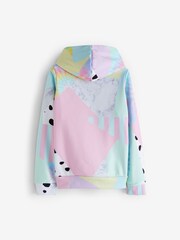 Hype. Girls Pink Multi Pastel Collage Hoodie - Image 6 of 7