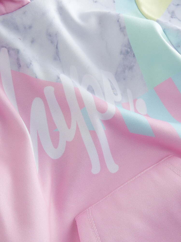Hype. Girls Pink Multi Pastel Collage Hoodie - Image 7 of 7