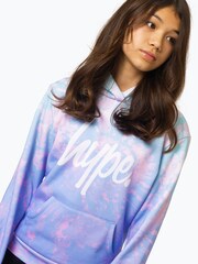 Hype. Girls Purple Pastel Tie Dye Hoodie - Image 4 of 7
