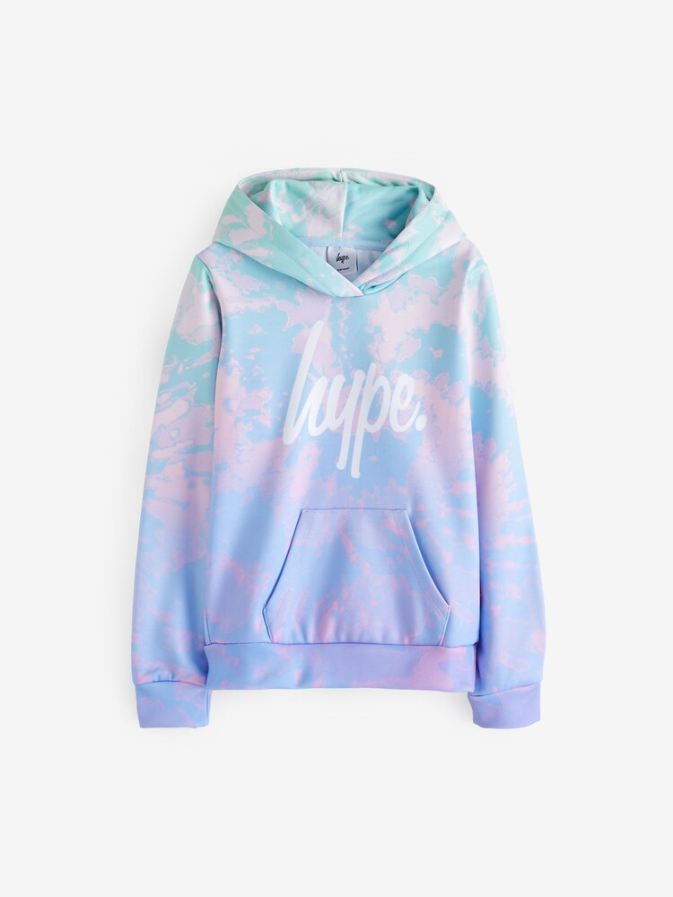 Hype. Girls Purple Pastel Tie Dye Hoodie - Image 5 of 7