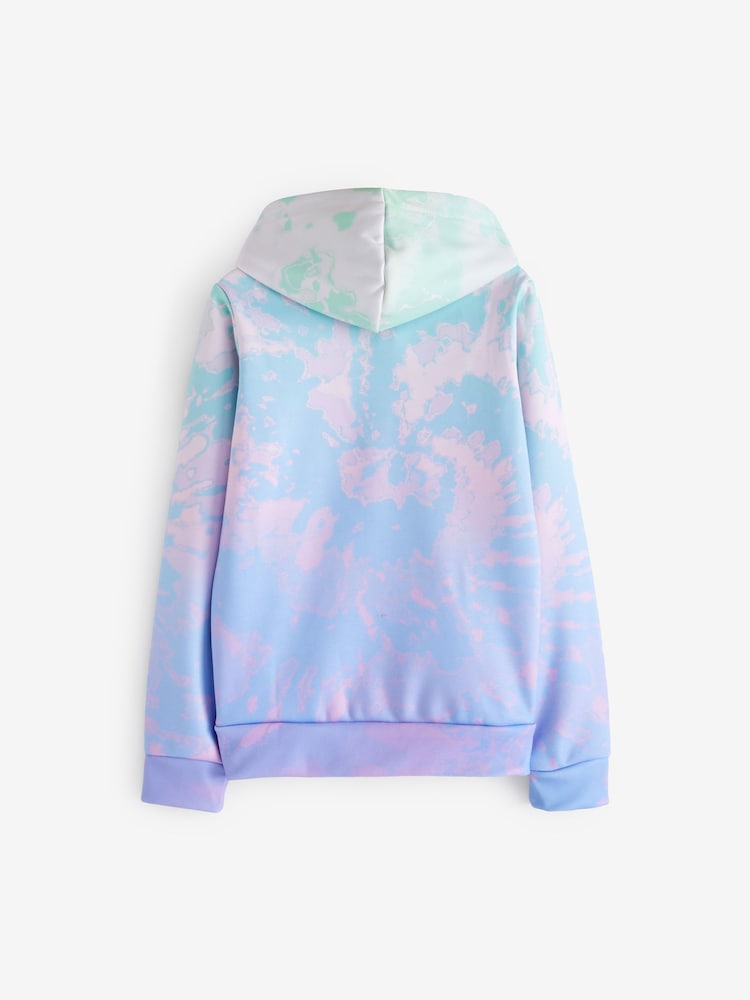 Hype. Girls Purple Pastel Tie Dye Hoodie - Image 6 of 7