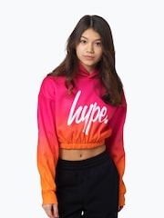 Hype. Mädchen Kapuzensweatshirt mit verblasstem Design, Orange - Bild 1 von 7