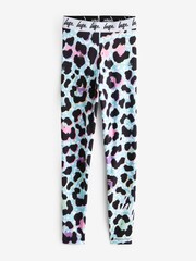 Hype. Girls Multi Ice Leopard Black Leggings - Image 1 of 3