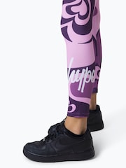 Hype. Kids Pink Swirl Heart Leggings - Image 6 of 9