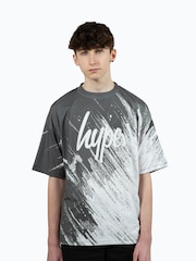 Hype. Boys Gery Multi Scratch Script T-Shirt - Image 1 of 8