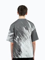 Hype. Boys Gery Multi Scratch Script T-Shirt - Image 2 of 8