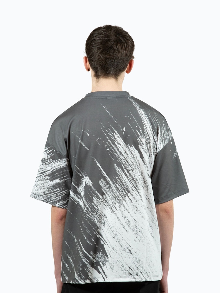 Hype. Boys Gery Multi Scratch Script T-Shirt - Image 2 of 8