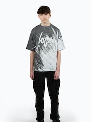 Hype. Boys Gery Multi Scratch Script T-Shirt - Image 3 of 8