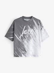 Hype. Boys Gery Multi Scratch Script T-Shirt - Image 6 of 8