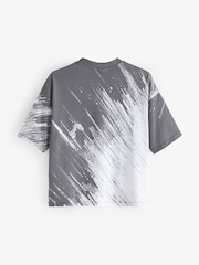 Hype. Boys Gery Multi Scratch Script T-Shirt - Image 7 of 8