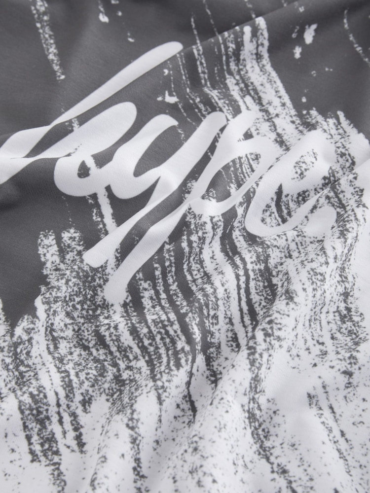 Hype. Boys Gery Multi Scratch Script T-Shirt - Image 8 of 8