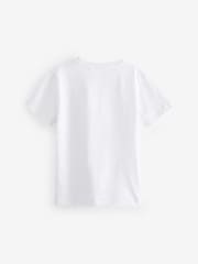 White Drippy Football 100% Cotton Short Sleeve Graphic T-Shirt (3-16yrs) - Image 2 of 3
