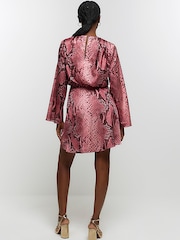 River Island Pink Knot Front Overlay Mini Dress - Image 2 of 6