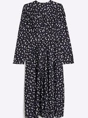 River Island Black Button Tea Floral Midi Dress - Image 5 of 6