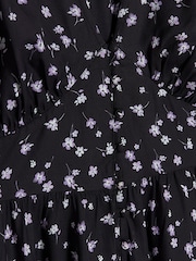 River Island Black Button Tea Floral Midi Dress - Image 6 of 6