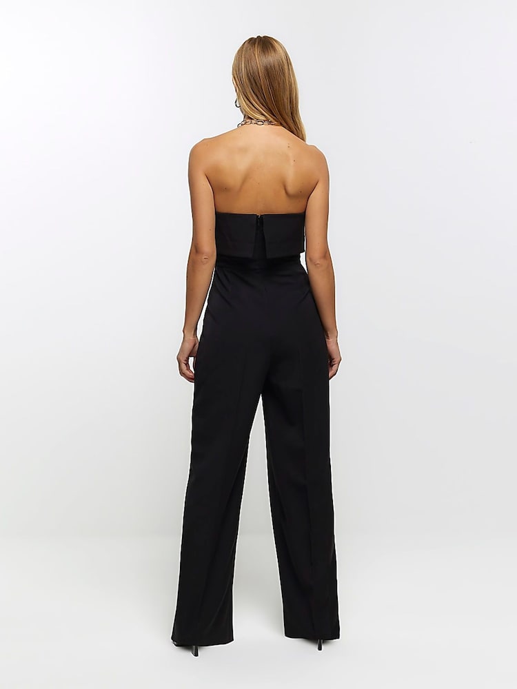 River Island Black Blazer Bandeau Jumpsuit - Image 2 of 6