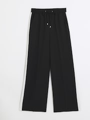 River Island Black Tailored Wide Leg Side Stripe Joggers - Image 5 of 8