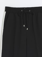 River Island Black Tailored Wide Leg Side Stripe Joggers - Image 6 of 8