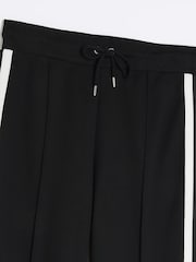 River Island Black Tailored Wide Leg Side Stripe Joggers - Image 7 of 8