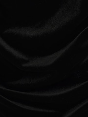 River Island Black Velvet Ruched Jersey Mini Dress - Image 6 of 6