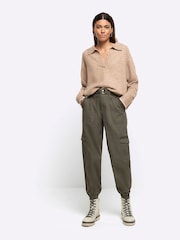 River Island Cargo-Hose mit Gürtel und Bündchen - Bild 2 von 6