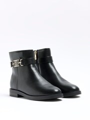 River Island Black Riding Ankle Boots - Image 2 of 6