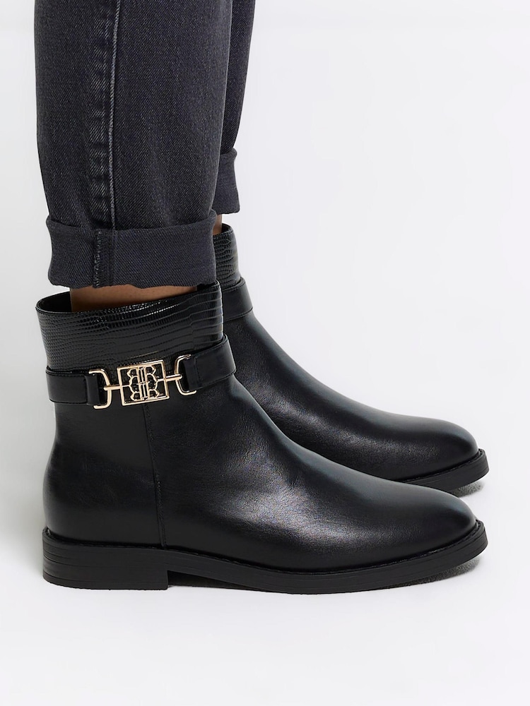 River Island Black Riding Ankle Boots - Image 6 of 6 River Island Black Riding Ankle Boots - Image 6 of 6