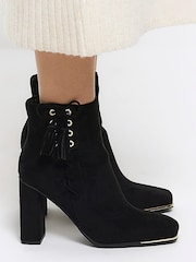River Island Black Lace Up Corset Boots - Image 6 of 6