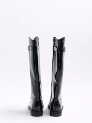 River Island Black Knee High Branded Boots - Image 3 of 5