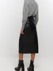 River Island Black Utility Asym Wrap Skirt - Image 2 of 6