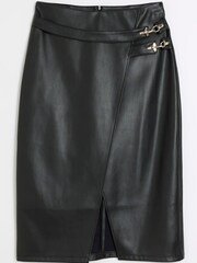 River Island Black Utility Asym Wrap Skirt - Image 5 of 6