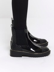 River Island Black Wide Fit Chelsea Boots - Image 1 of 4