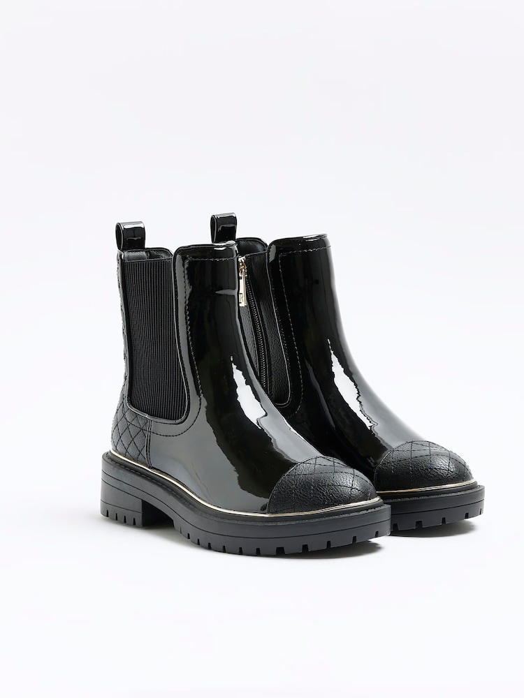 River Island Black Wide Fit Chelsea Boots - Image 2 of 4