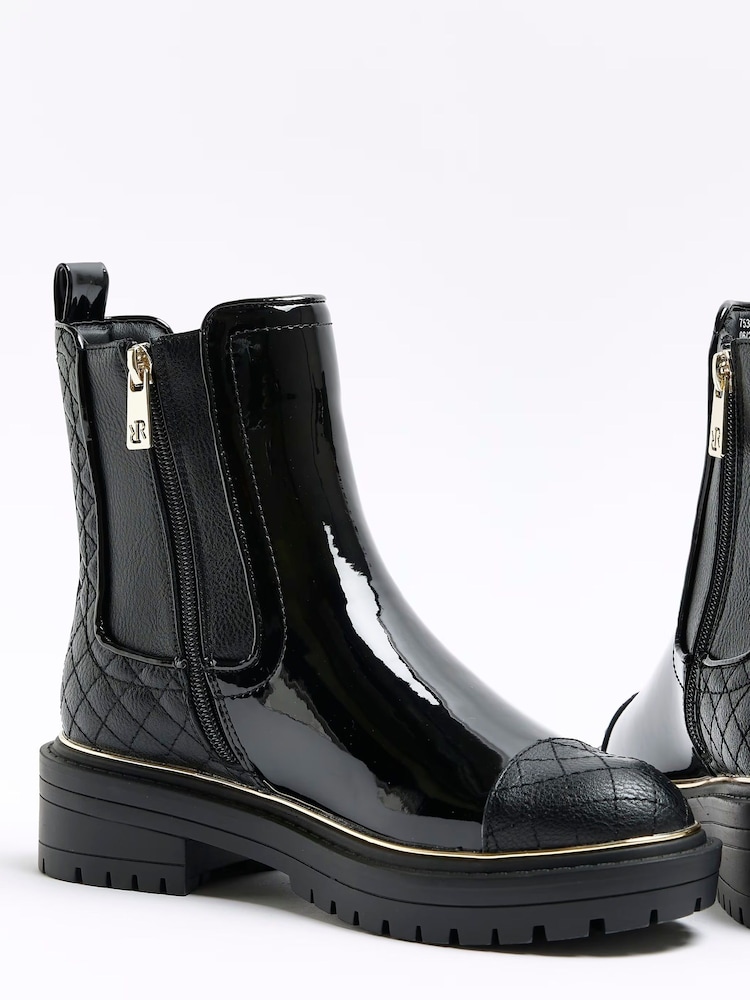 River Island Black Wide Fit Chelsea Boots - Image 4 of 4