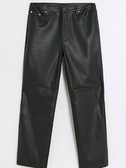 River Island Black Petite Straight Leg Coated Trousers - Image 5 of 6