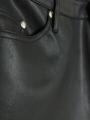 River Island Black Petite Straight Leg Coated Trousers - Image 6 of 6