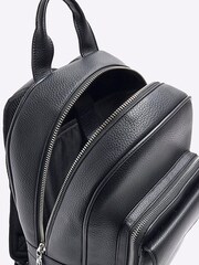 River Island Black Pebbled Front Pocket Backpack - Image 3 of 4