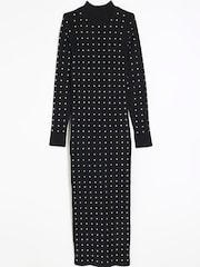River Island Black Heatseal Bodyfit Dress - Image 5 of 6