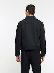 River Island Black Smart Fine Twill Western Jacket - Image 2 of 6