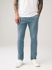 Blue Skinny Fit Stretch Chino Trousers - Image 1 of 9