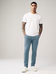 Blue Skinny Fit Stretch Chino Trousers - Image 2 of 9