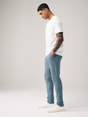 Blue Skinny Fit Stretch Chino Trousers - Image 3 of 9