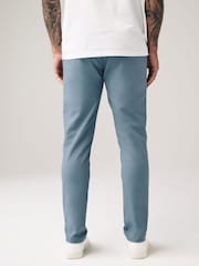 Blue Skinny Fit Stretch Chino Trousers - Image 4 of 9
